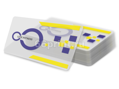 заказать печать 100 пластиковых карт, полноцветная печать с обеих сторон на прозрачном пластике.